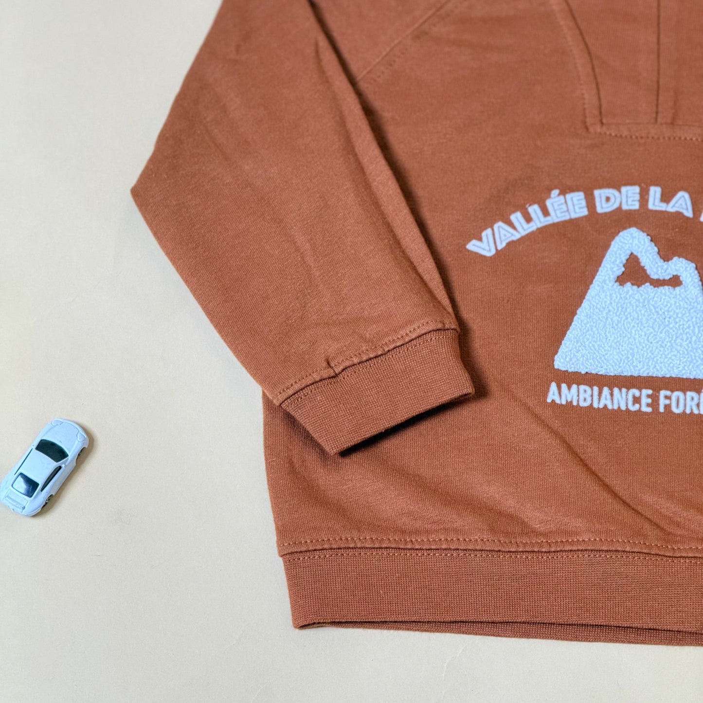 Boys High Neck Brown Sweatshirt