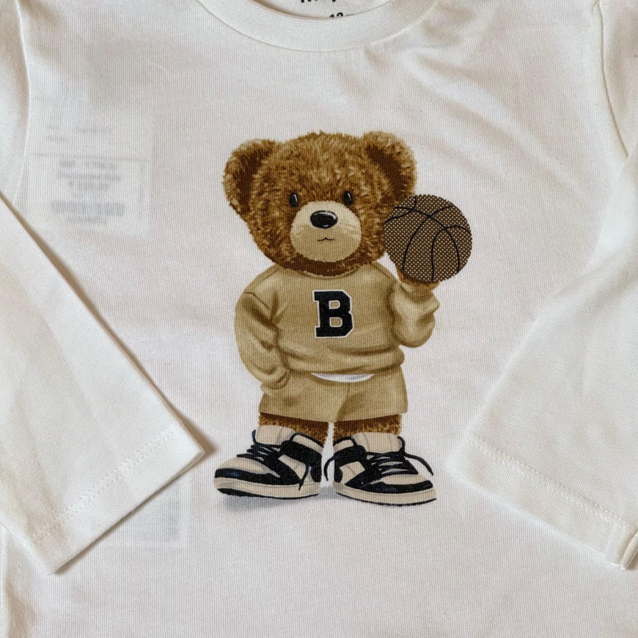 Teddy Basketball Printed Full Sleeve T-Shirt