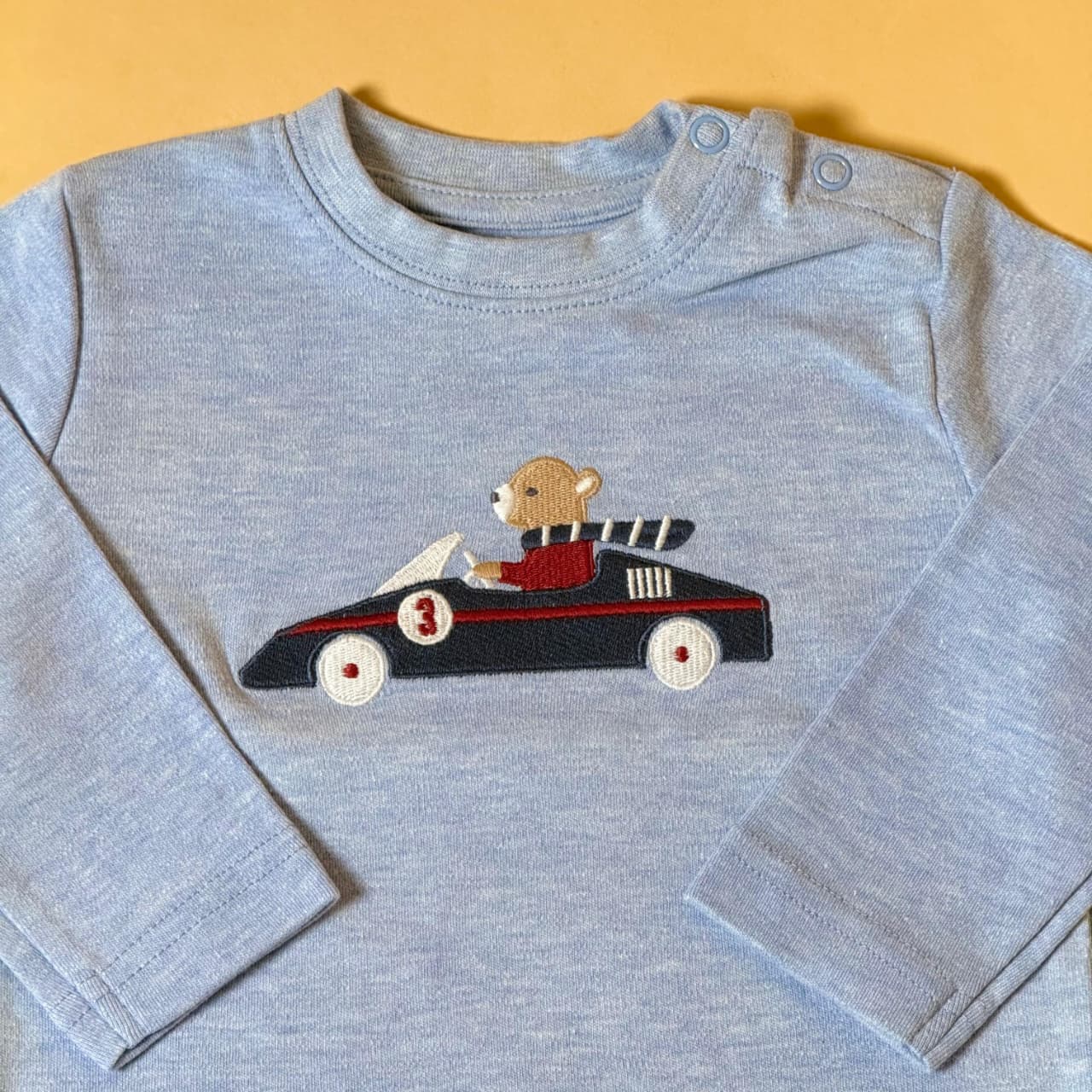 Teddy Race Car Full Sleeve T-Shirt