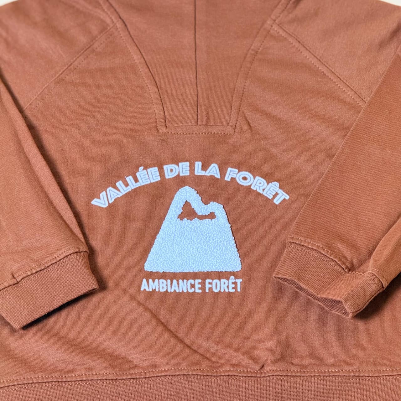 Boys High Neck Brown Sweatshirt