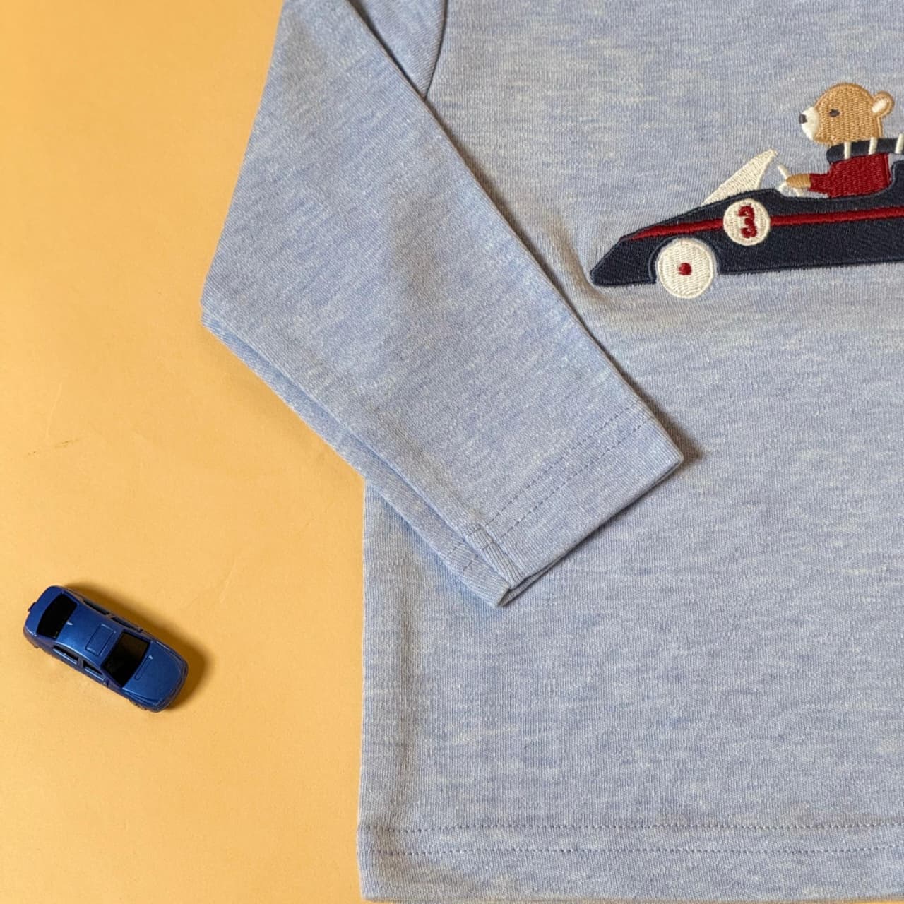 Teddy Race Car Full Sleeve T-Shirt