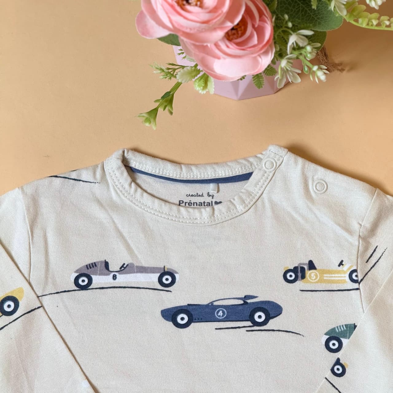 Boys Full Sleeve Car Print T-Shirt