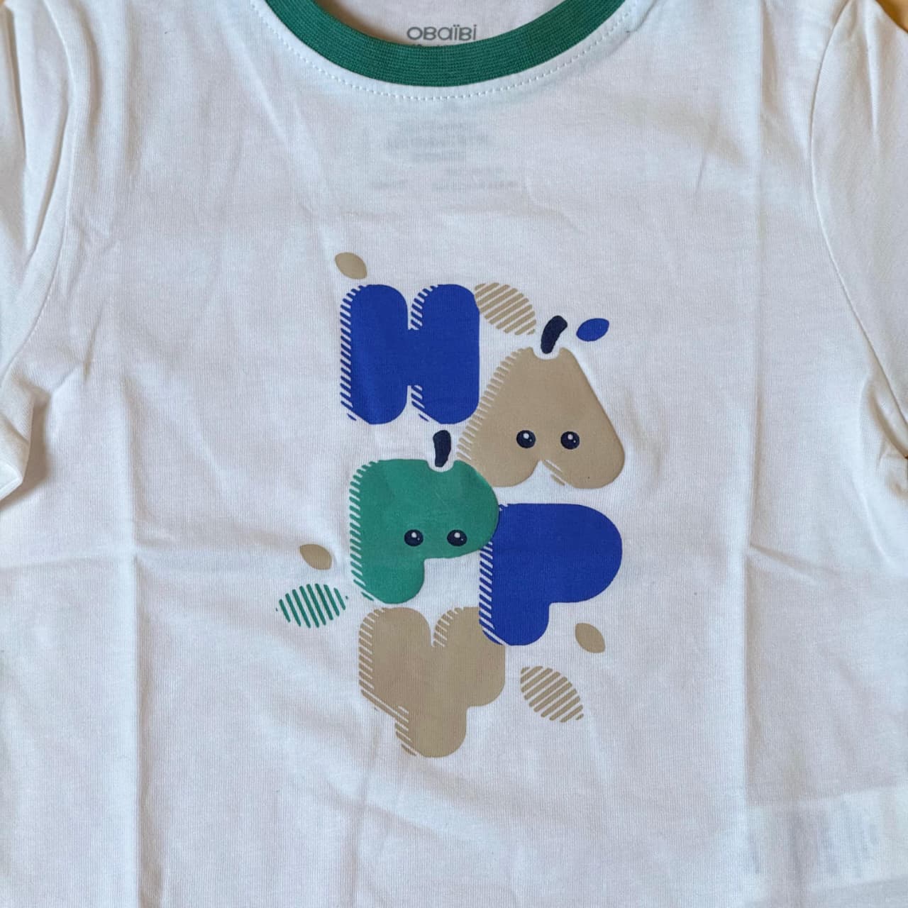 Boys White Printed T-Shirt