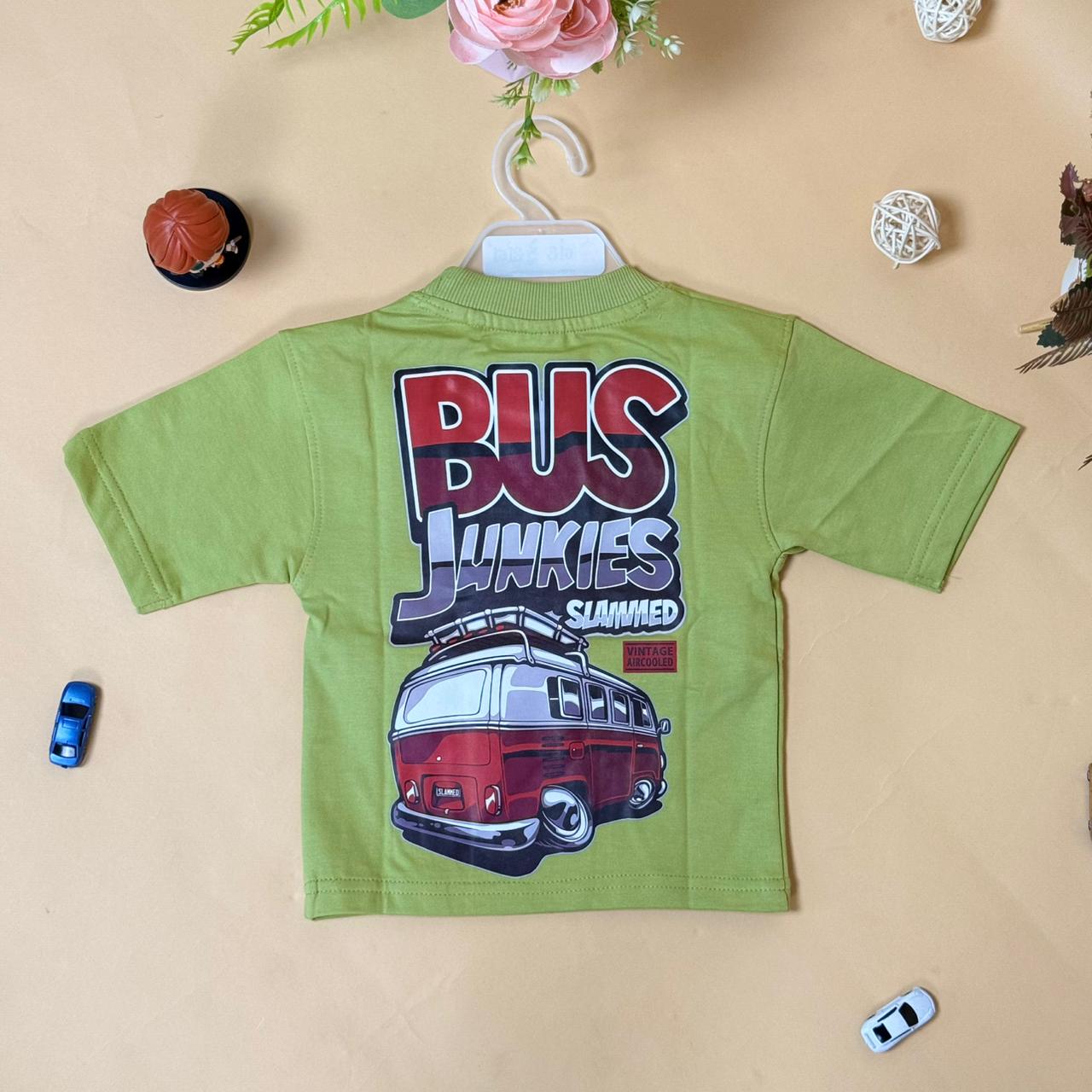 Drop Shoulder “Bus Junkies” T-Shirt