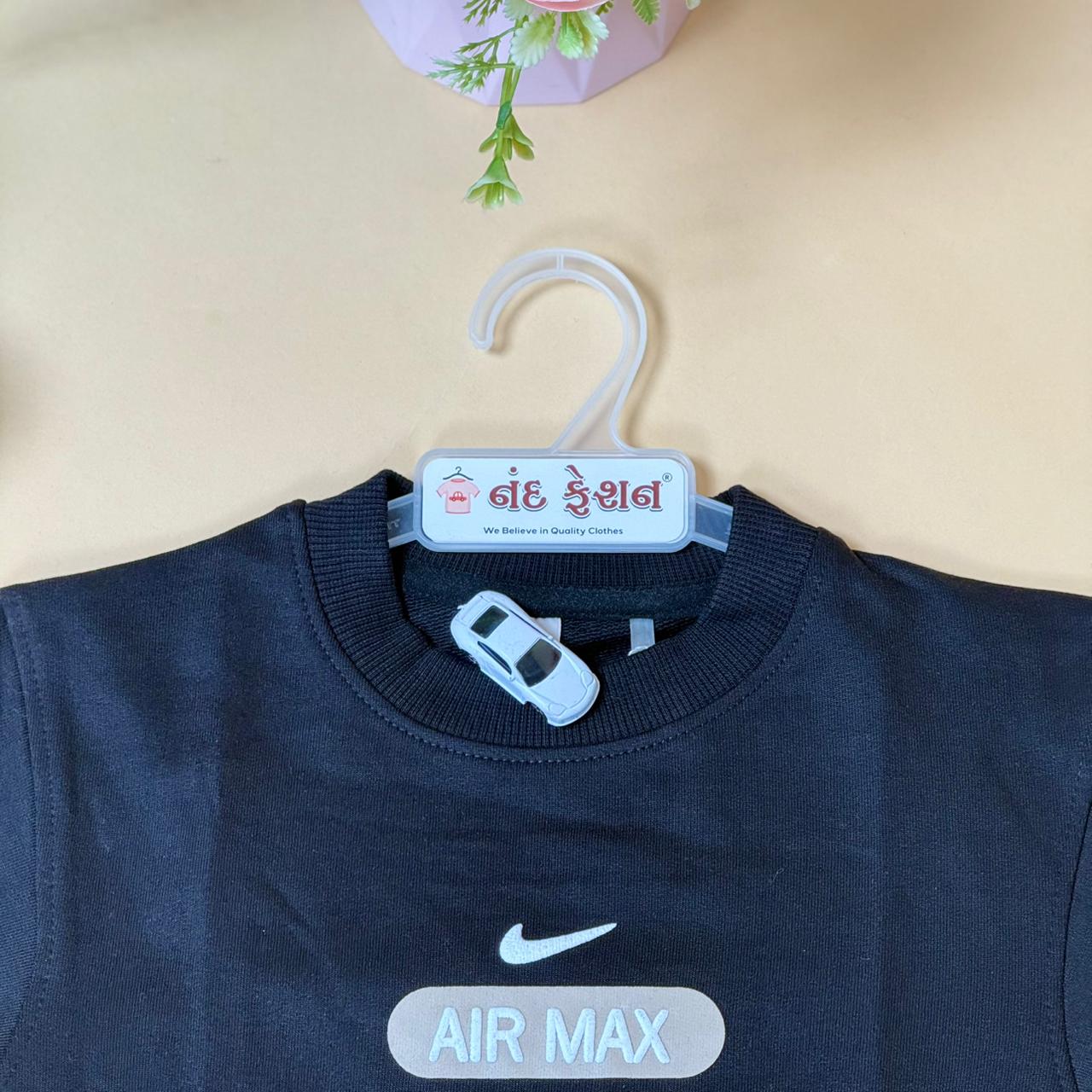 Drop Shoulder Black “Air Max” T-Shirt