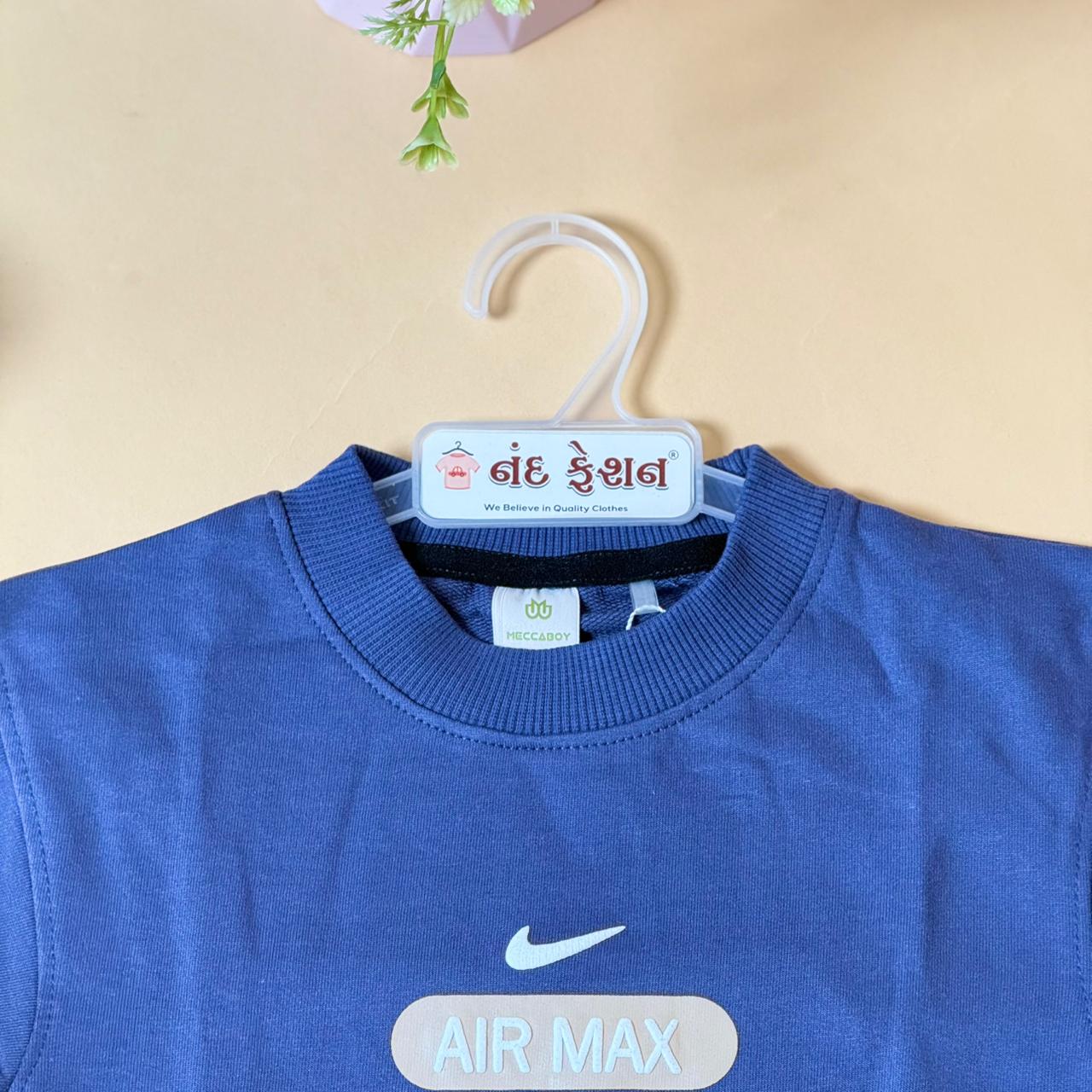 Drop Shoulder Black “Air Max” T-Shirt
