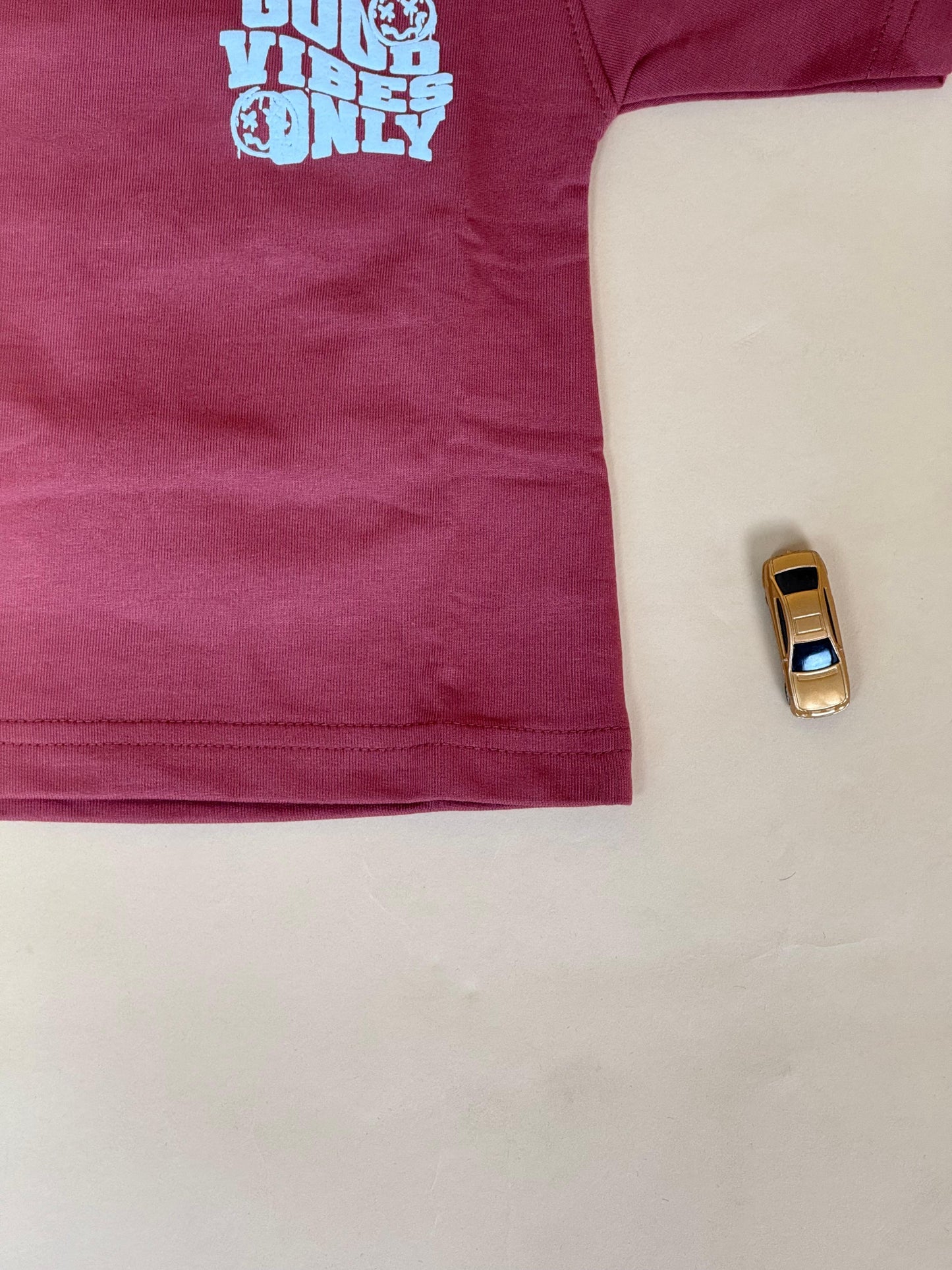 Drop Shoulder "Good Vibes Only" T-Shirt
