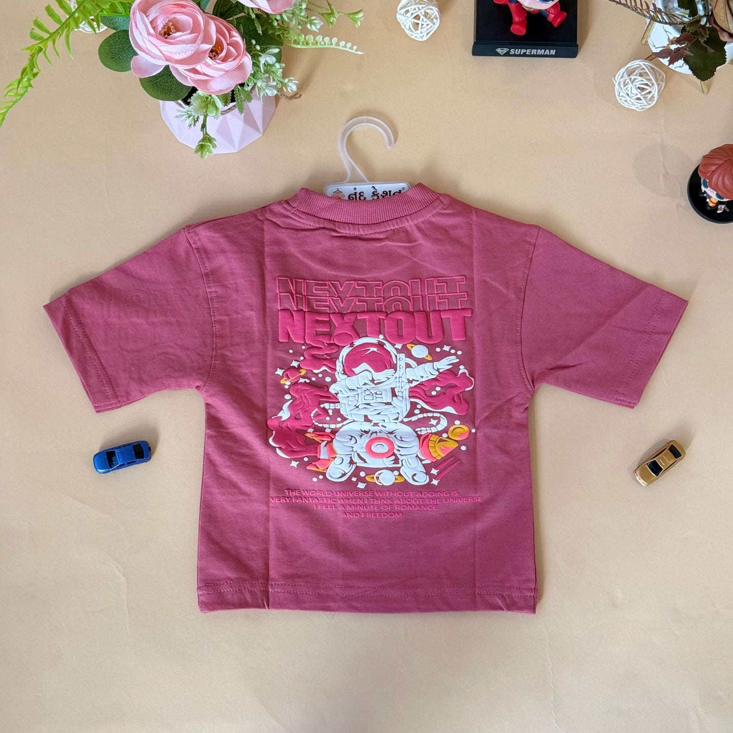 Drop Shoulder"Next Out Astronaut"T-Shirt