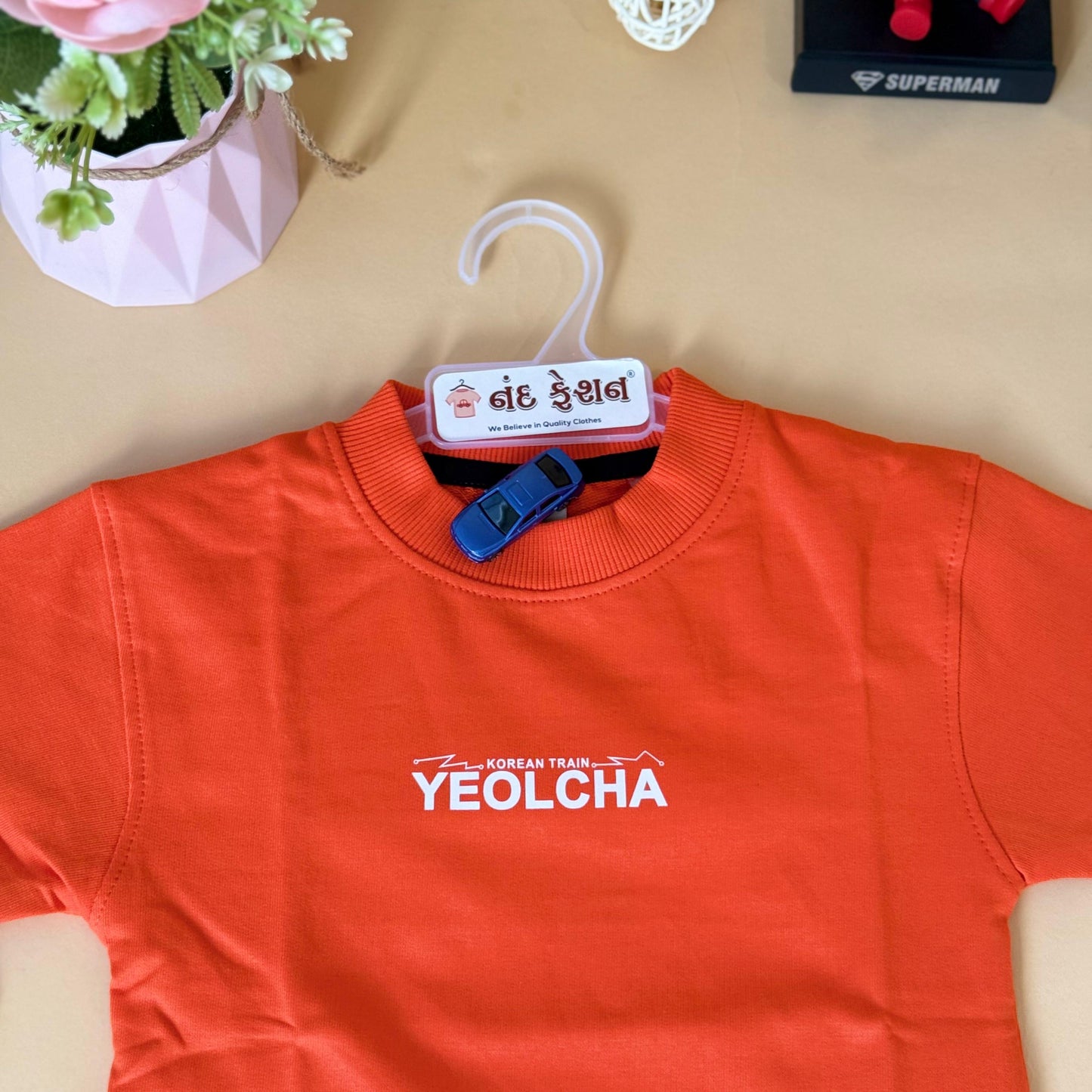Drop Shoulder"Yeolcha Korean Train"T-Shirt