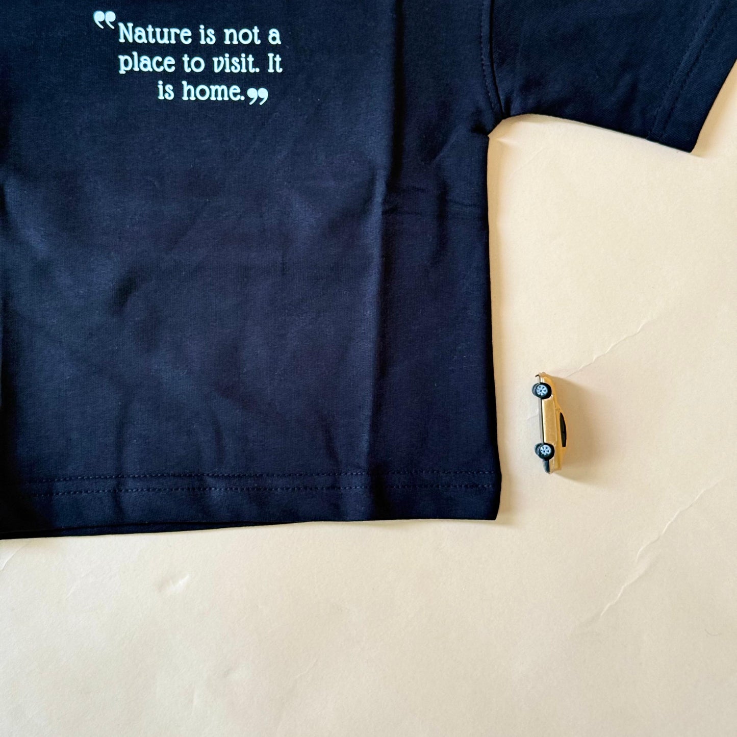 Drop Shoulder"Living with Nature"T-Shirt