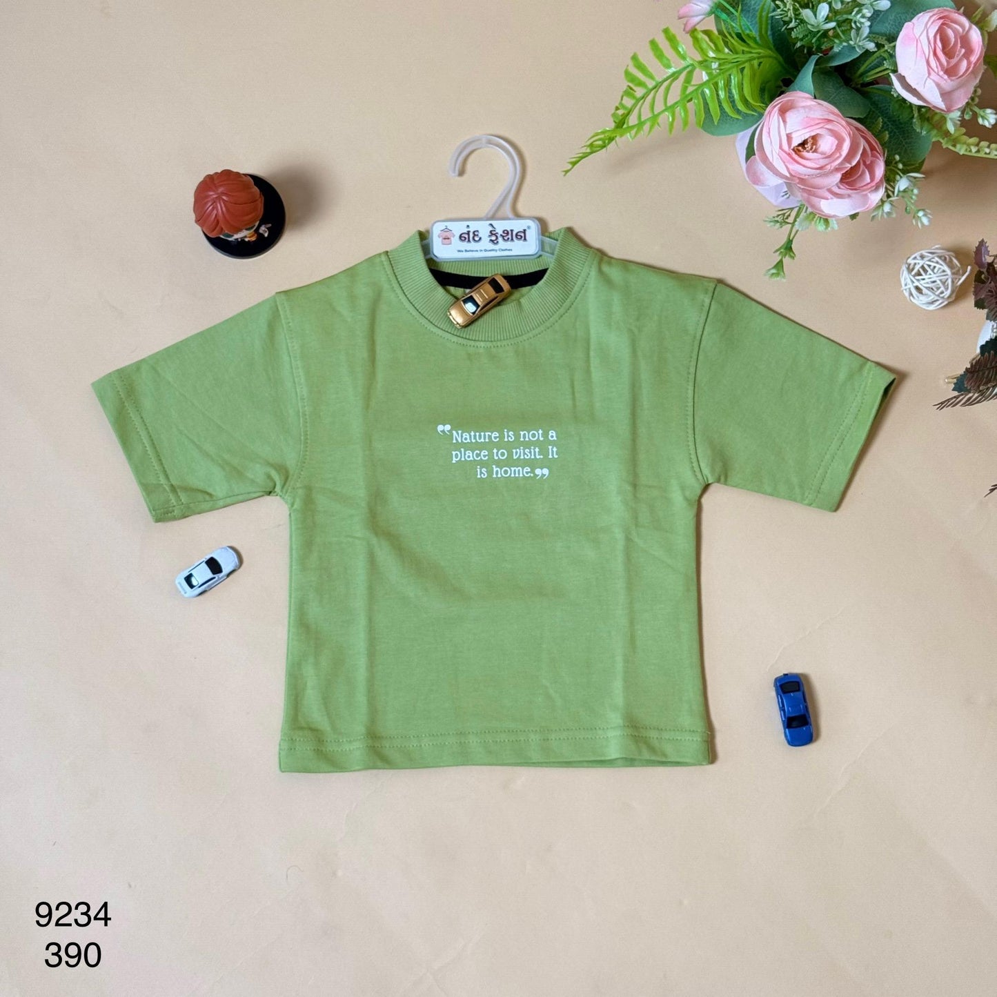 Drop Shoulder"Living with Nature"T-Shirt