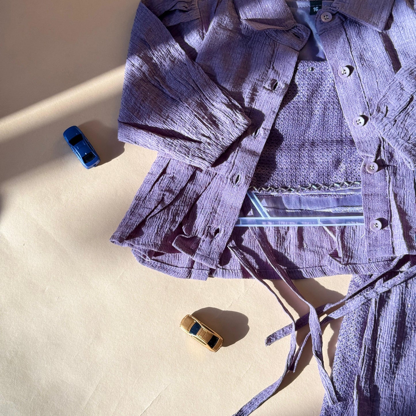 Stylish Purple 3-Piece Co-Ord Set for Girls