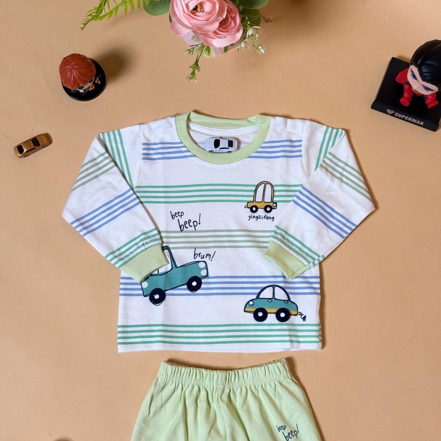 “Beep Beep” Car Print Lenghi Pair