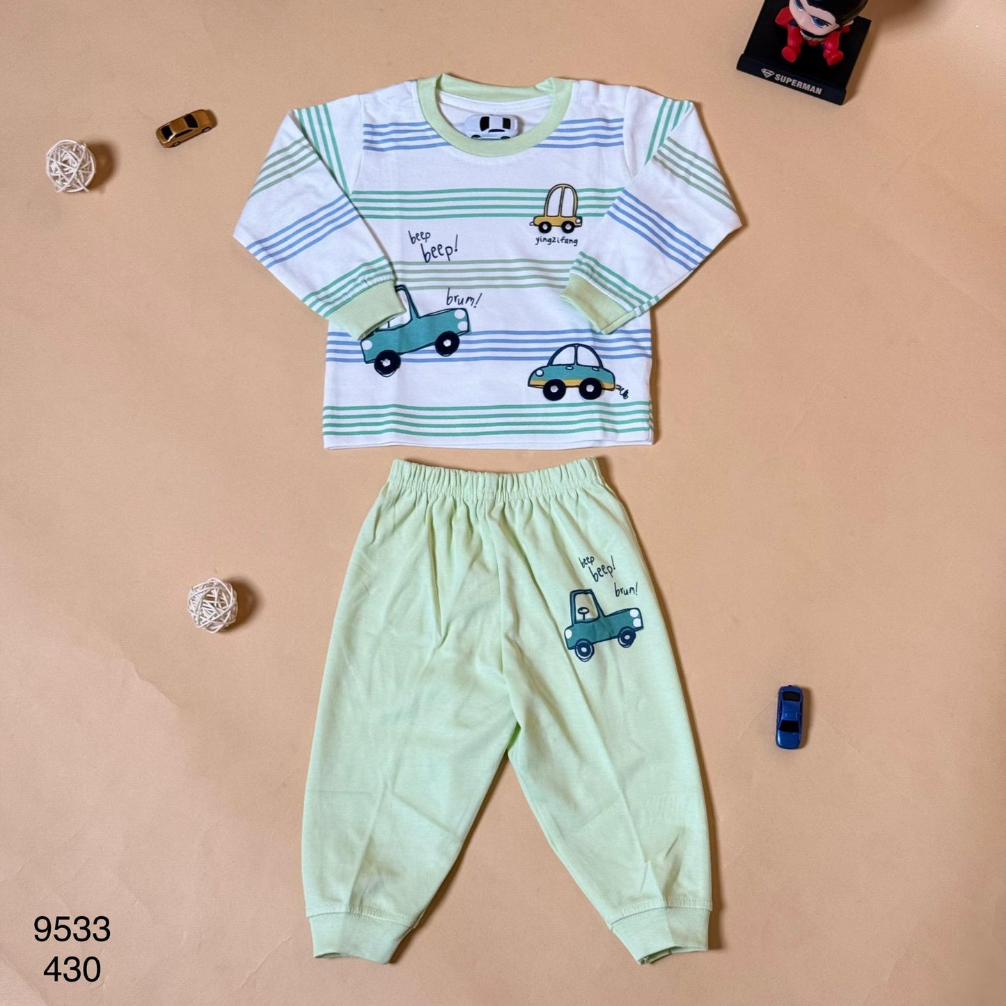 “Beep Beep” Car Print Lenghi Pair