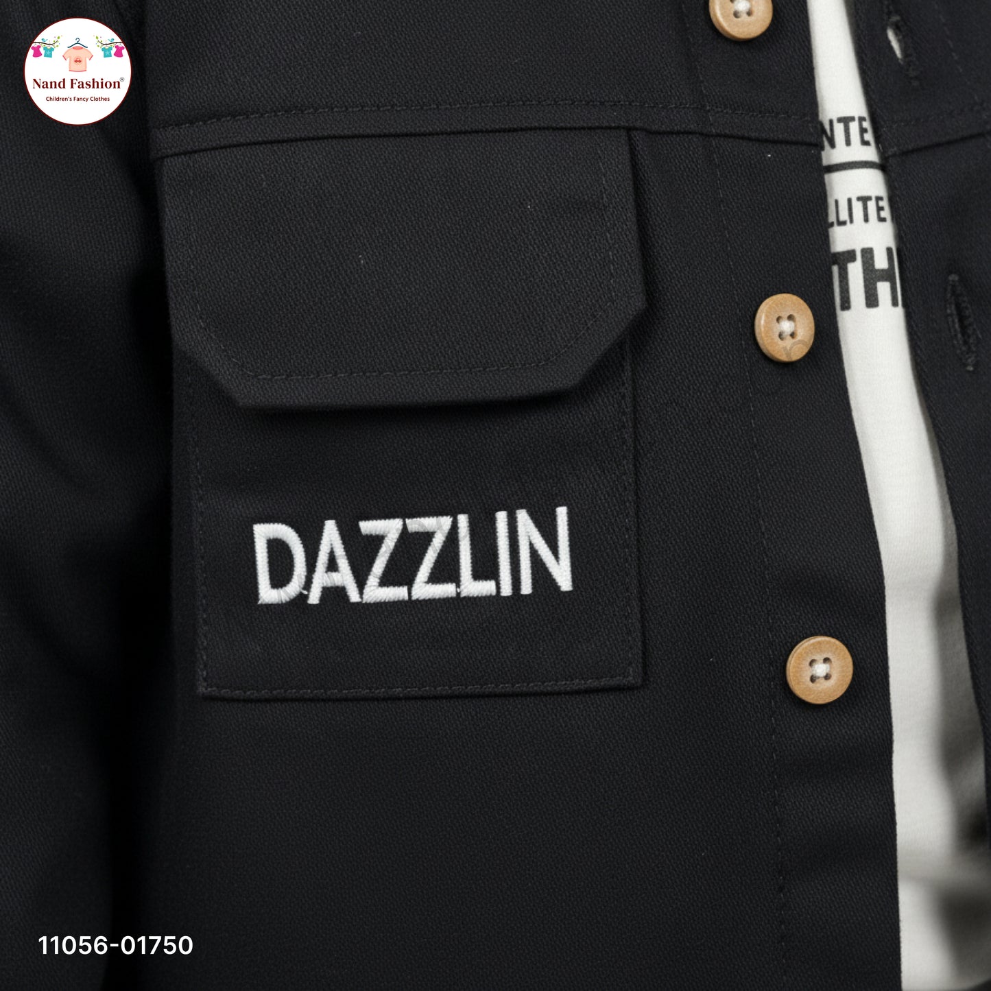 Boys Black Shirt Style Shirt with White T-Shirt & Denim Jeans Party Wear Set