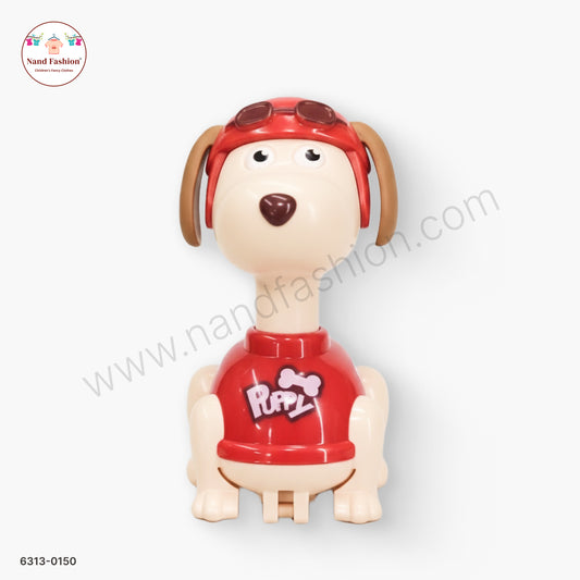 Cute Red Dog Shape Pull Back Car Toy for Kids