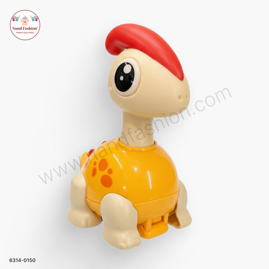Cute Yellow Cartoon Dinosaur Toy Car for Kids
