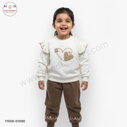 Cute Heart Design Girls Winter Pair