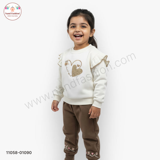 Cute Heart Design Girls Winter Pair