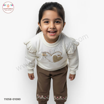 Cute Heart Design Girls Winter Pair