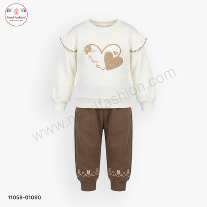 Cute Heart Design Girls Winter Pair