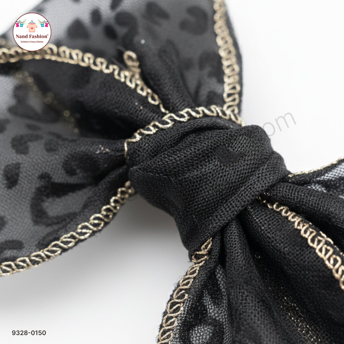 Black Designer Bow Hair Pin for Baby Girls