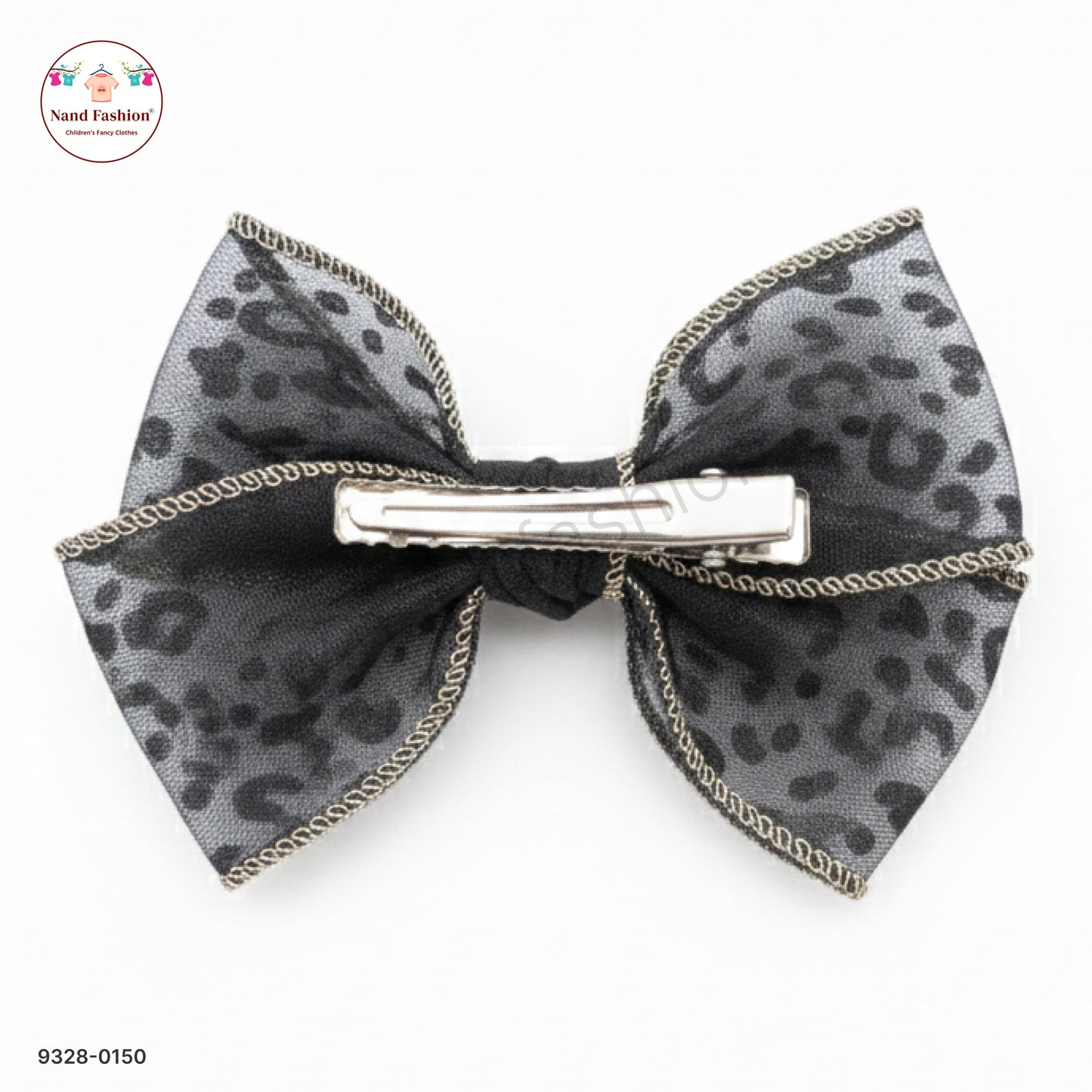 Black Designer Bow Hair Pin for Baby Girls