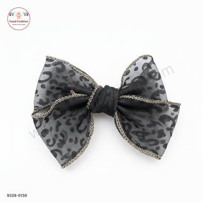 Black Designer Bow Hair Pin for Baby Girls