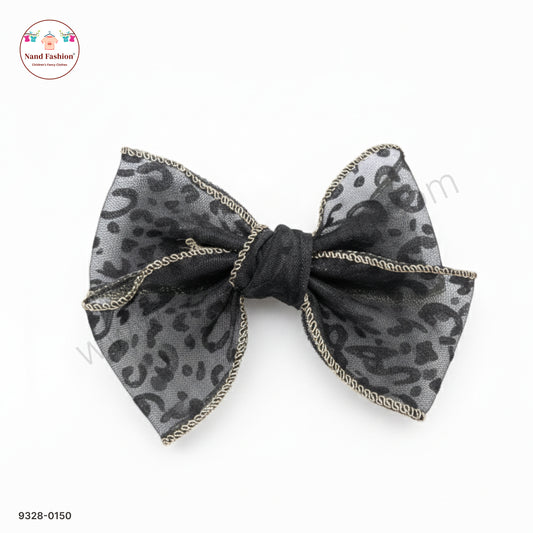 Black Designer Bow Hair Pin for Baby Girls