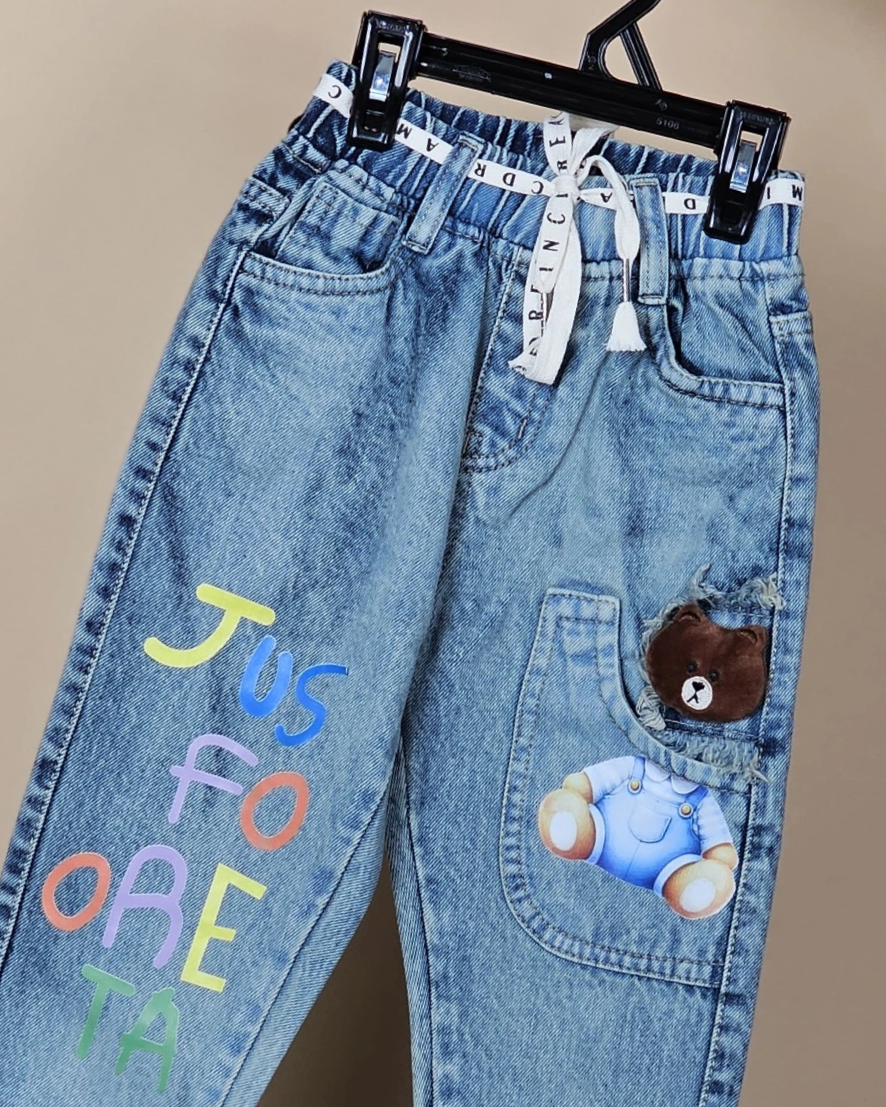 Boy Denim Jeans With Design