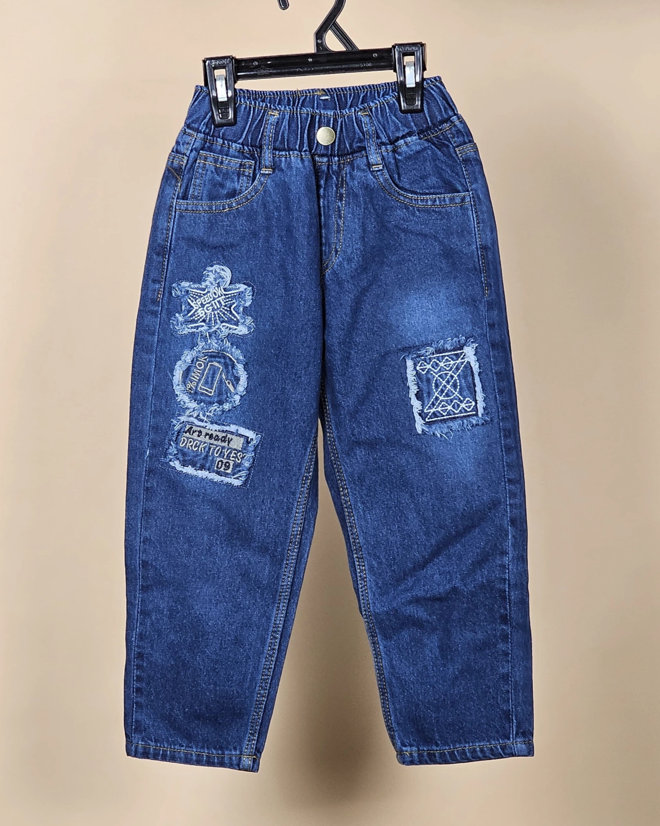 Boys Printed Light Fade Cotton Jeans