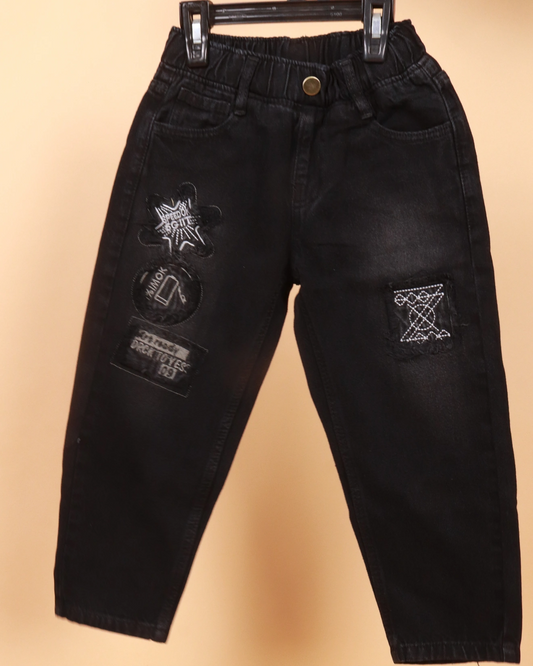 Boys Printed Light Fade Cotton Jeans