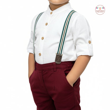 Kids Suspenders Pair With Cotton Fabrics