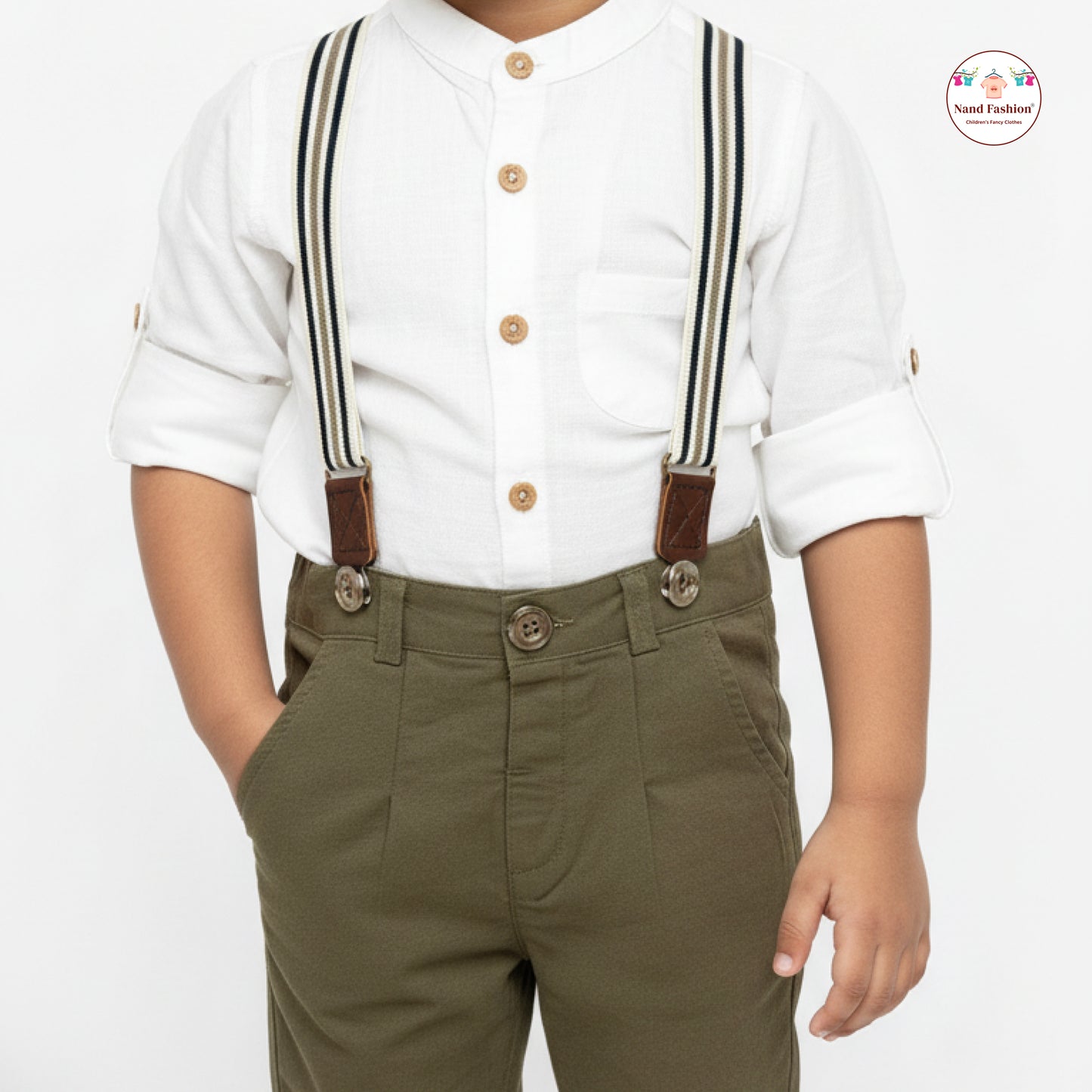 Kids Suspenders Pair With Cotton Fabrics