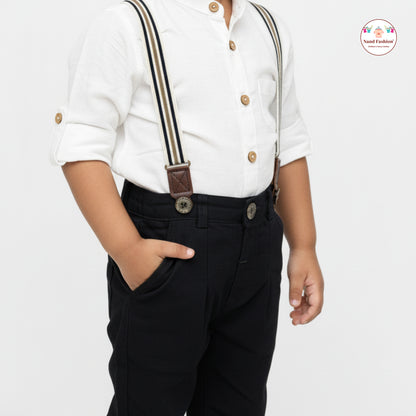 Kids Suspenders Pair With Cotton Fabrics