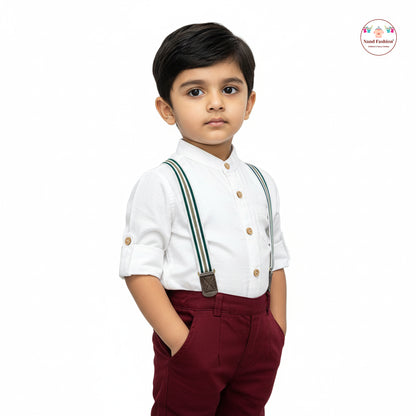 Kids Suspenders Pair With Cotton Fabrics
