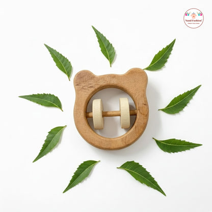 Neem Wood Baby Toys  | Organic & Eco-Friendly Wooden Toys | Teethers, Rattle & Push Toys | Safe for Newborns & Toddlers