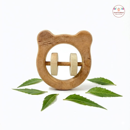 Neem Wood Baby Toys  | Organic & Eco-Friendly Wooden Toys | Teethers, Rattle & Push Toys | Safe for Newborns & Toddlers