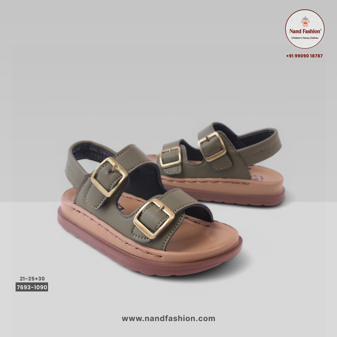 Kids Double-Strap Sandals with Buckle Closure