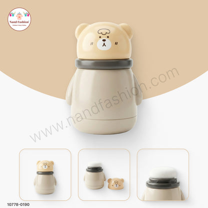 Baby Powder Box with Soft Puff | Cute Bear Design Premium Baby Care Container