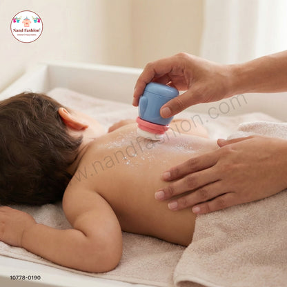 Baby Powder Box with Soft Puff | Cute Pig Cartoon Design Premium Baby Care Container