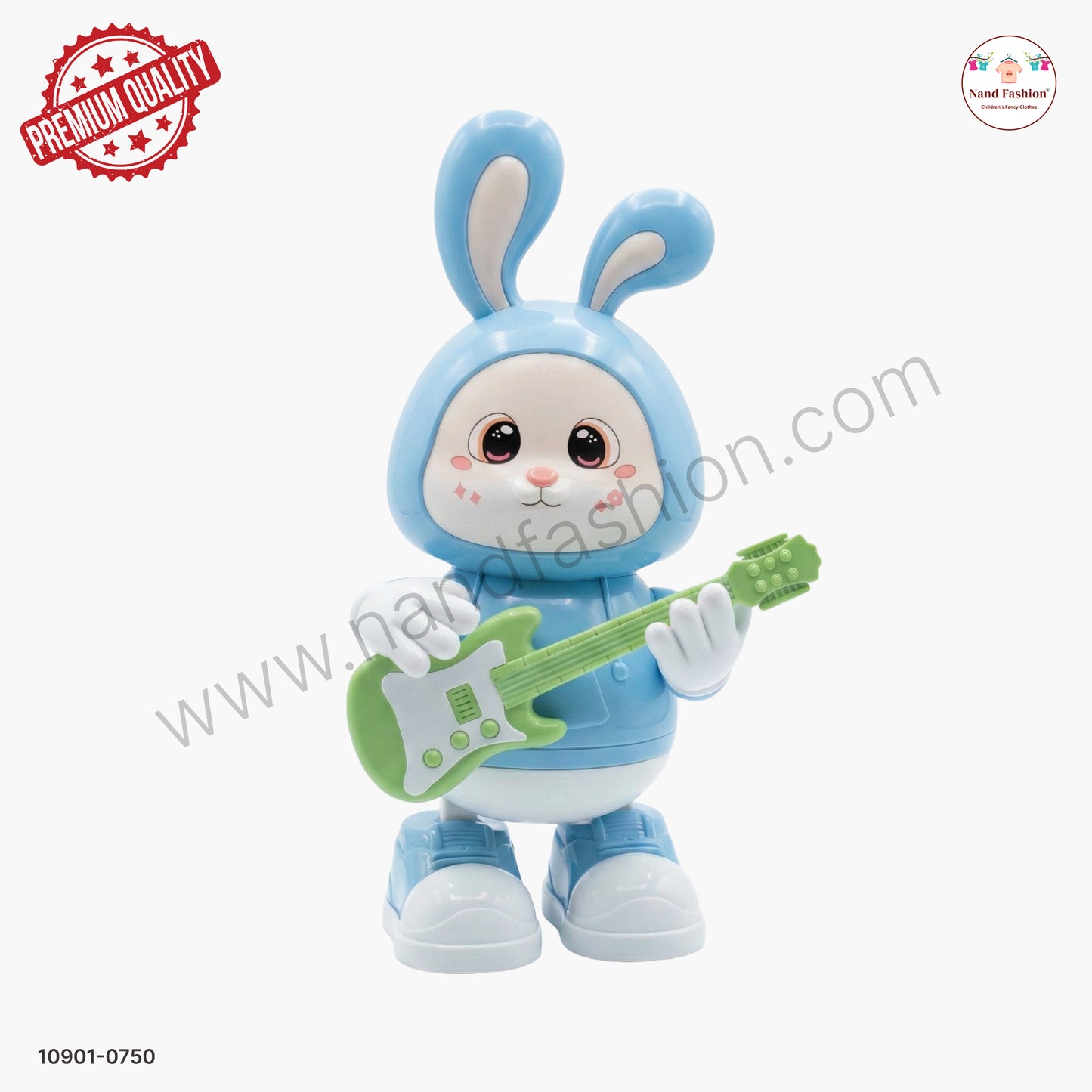 Cute Rabbit Guitarist Musical Toy for Kids | Light & Sound Playing Toy