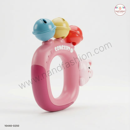 Baby Rattle Toy with Bell Sounds | Cute Animal Design Hand Rattle for Infants (0+ Months)