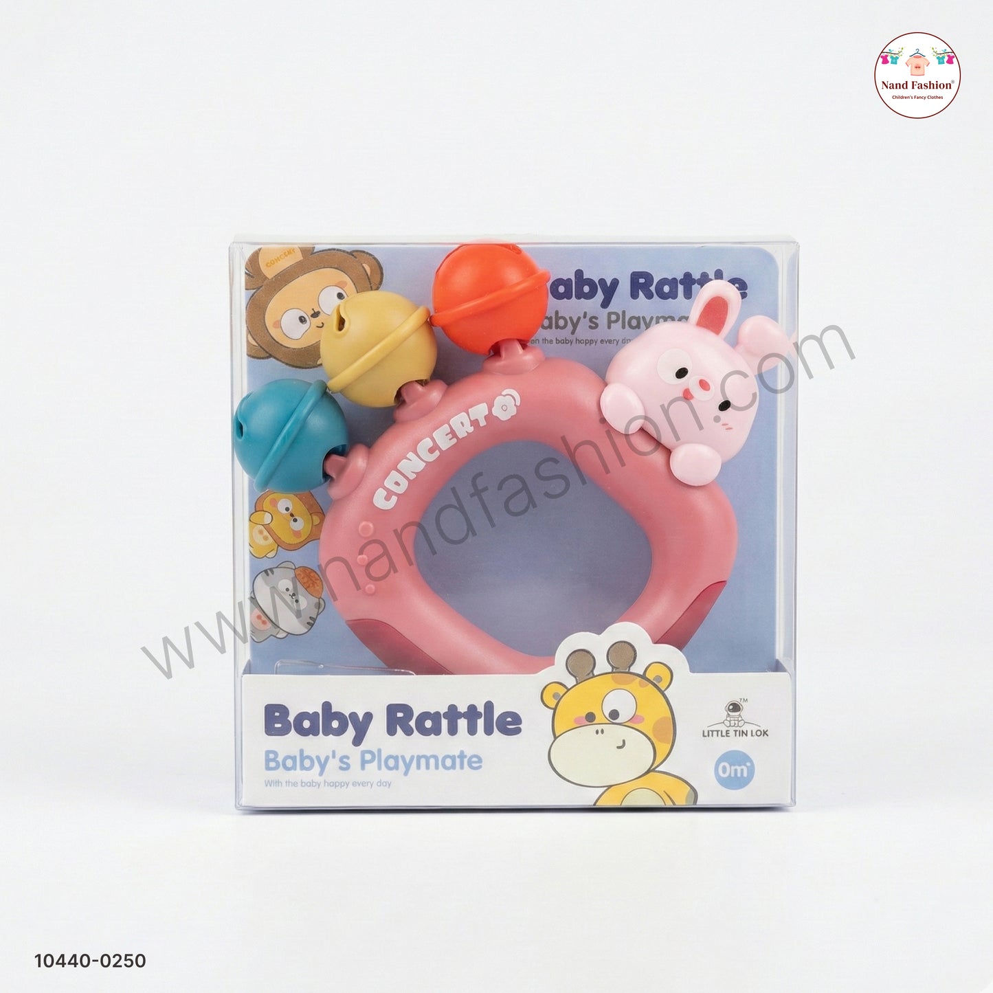 Baby Rattle Toy with Bell Sounds | Cute Animal Design Hand Rattle for Infants (0+ Months)
