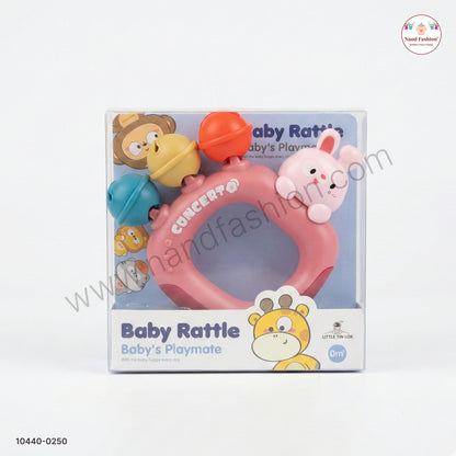 Baby Rattle Toy with Bell Sounds | Cute Animal Design Hand Rattle for Infants (0+ Months)