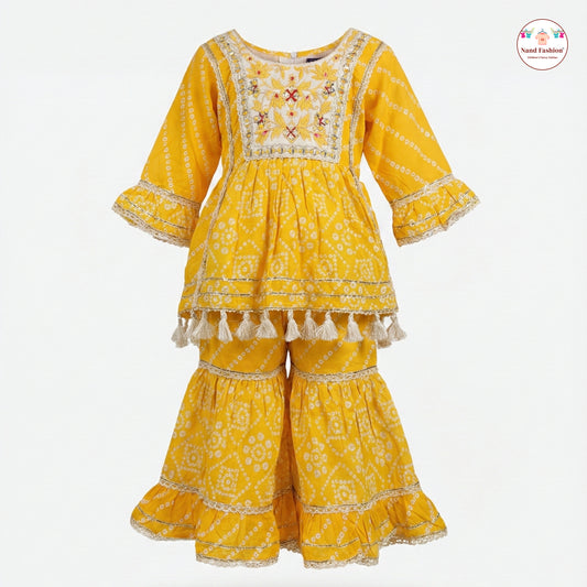 Yellow Sharara Pair