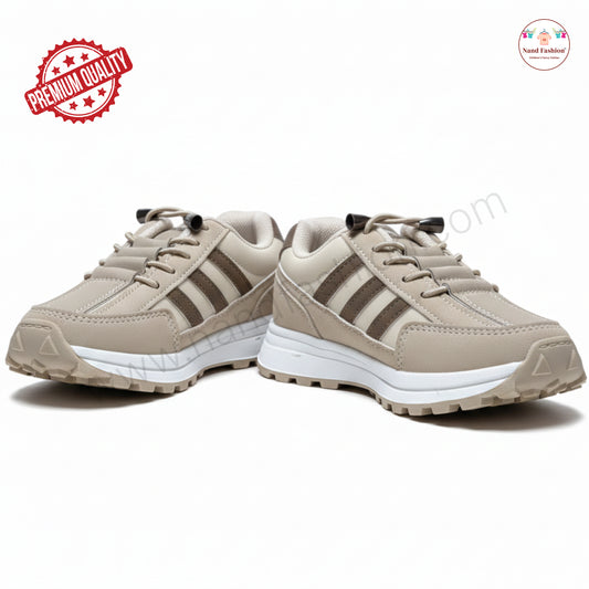 Stylish beige kids sneaker