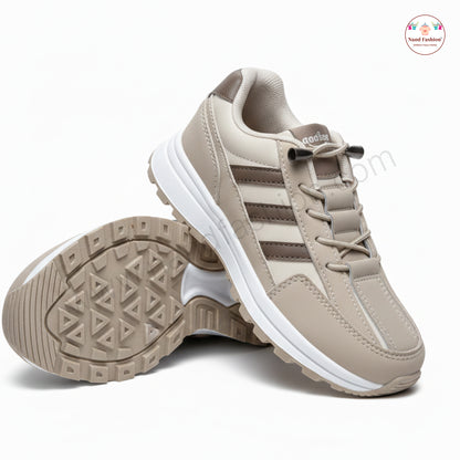 Stylish beige kids sneaker