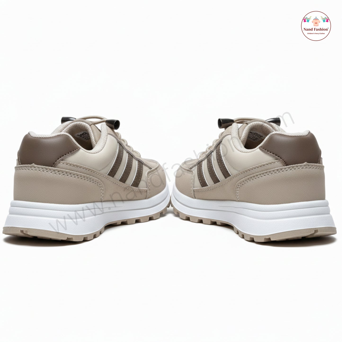 Stylish beige kids sneaker