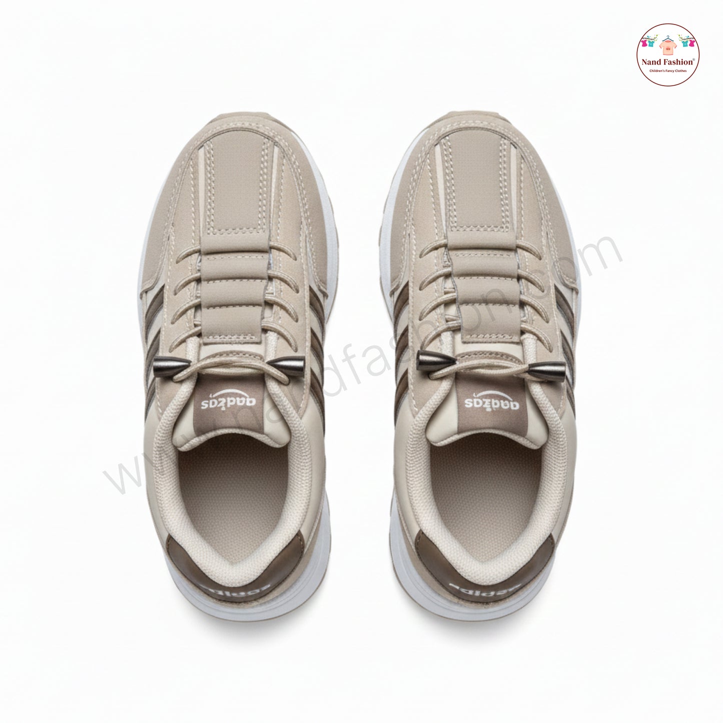 Stylish beige kids sneaker